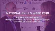 National Skills Week 2016: QLD Launch Andrew Hetherington